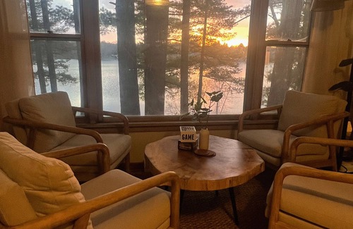 Waupaca House | Waterfront Paradise! Boat available for rent.