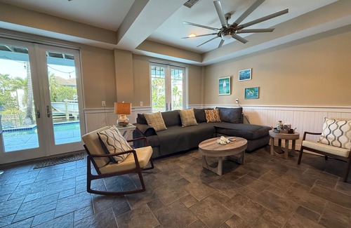 Bonita Springs House | Waterfront Pet Friendly Guest Suite with Pool, Mini Beach