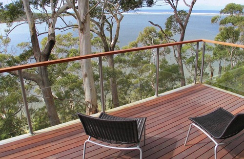 Smiths Lake House | Waterfront position with direct lake access, sandbar, ocean views.