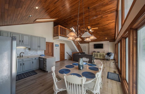 Gilbertsville House | Waterfront, private boat dock, gentle slope to the water, main lake views