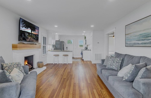 Mount Holly House | Waterfront retreat with dock, kayaks, and outdoor living. Bring the boat!