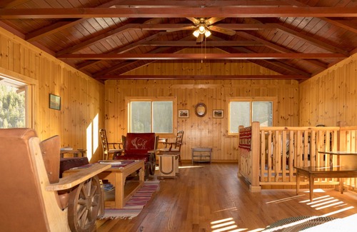 Idaho Springs Cabin | Waterfront Rocky Mt. Cabin on 50 acres & 2 fishing ponds: Mt. Evans, Ski Country