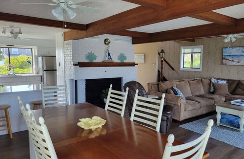 Green Hill House | Waterfront Salt Pond House, water view and dock