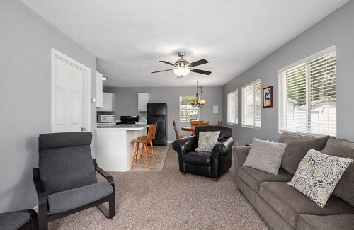 Newaygo Condo | Waterfront Suite: Dock, Kayaks, Firepit, BBQ