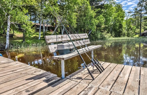 Presque Isle House | Waterfront suite on South Turtle Lake with communal dock, rowboats & firepit