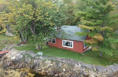 Sturgeon Bay Cabin | Waterfront Swedish-style Log Cabin on Sand Bay, Door County - Moonlight Magic