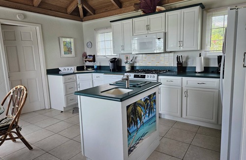 Green Turtle Cay House | Waterfront Villa on White Sound, Private Dock, Beach, Swimming Pool, Pickle Ball