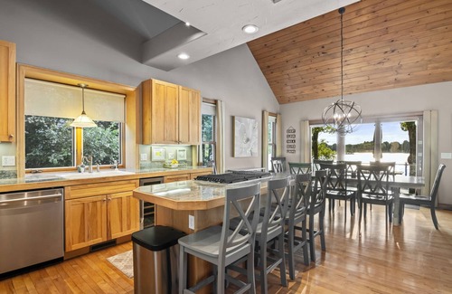 Traverse City House | Waterfront w/sandy bottom swimming in Traverse City, Multi-week, A/C, dog ok