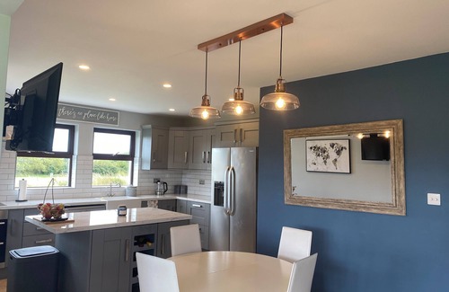 Waterville House | Waterville Luxury: 4BR Retreat Steps from Beach, Golf & Scenic Views