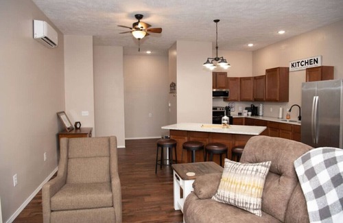 Mansfield Apartment | Weaver Loft: Cozy Downtown Retreat in the Heart of Mansfield - Home of Laura Ingalls Wilder!
