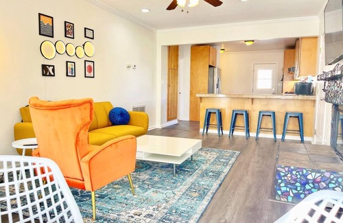 North Park Apartment | Welcome to our vibrant 2-bedroom, 1-bathroom abode, where retro charm meets modern comfort