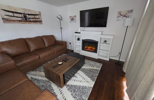 Windsor Locks House | Welcome to The Hangar, a newly remodeled travel-themed stay, 4 minutes from BDL.