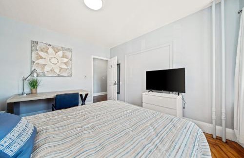 Oak Square Apartment | Well-Lit Bedroom near Transit and Charles River
