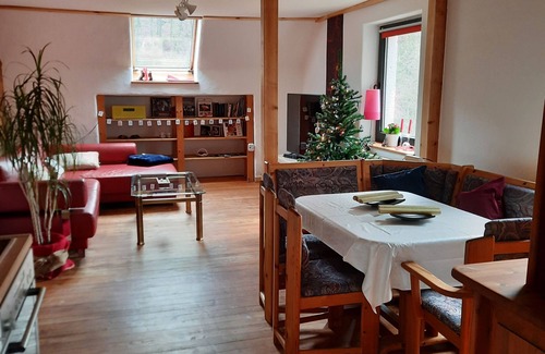 Schladern House | Wellness holiday home with a covered pool, hot tub and barrel sauna in the Rosbachtal