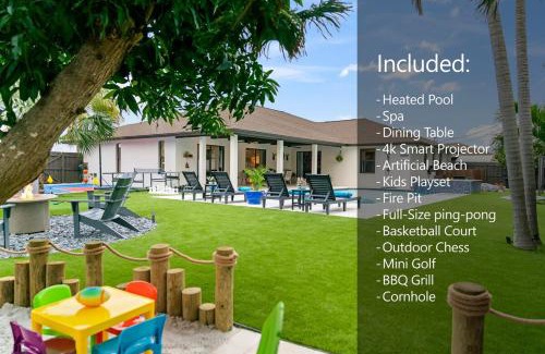 Sea Pines Villa | West Palm Beach The Grand Luxe Villa-Heated Pool, Spa & Game Room