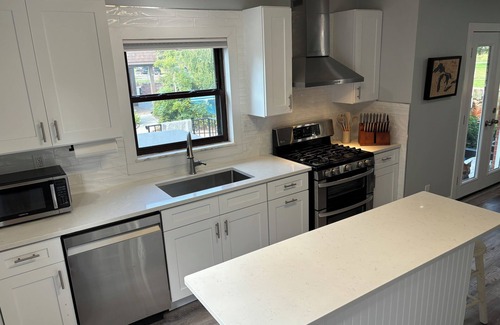 Kamm's Corners House | West Park retreat luxury salt water hot tub and heated fiberglass inground pool