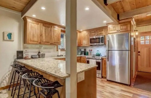 Tahoma Cabin | West Shore Tahoe 3-bedroom cabin with hot tub, private beach, fenced, pets ok!