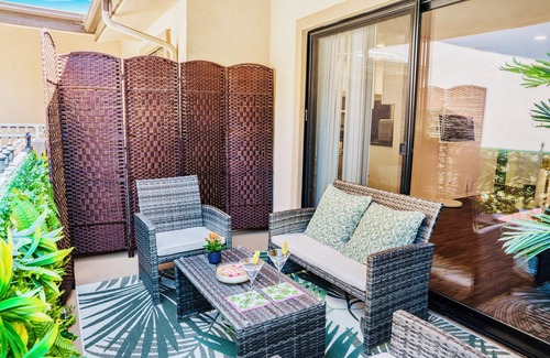 Westlake Village Apartment | Westlake Village Glam Escape. Balcony + Pool/Jacuzzi Views