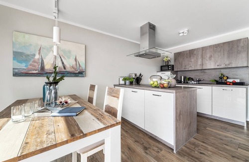 Olpenitz Apartment | Wheelchair-accessible Baltic Sea apartment "Hafenkino" with large terrace by the water