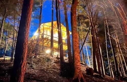 Campton Cabin | Whispering Woods Hot Tub Waterfall Arcade 3 story Cabin