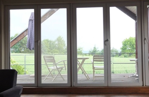 Bolkendorf Apartment | Wide view from the terrace. Quiet. Switch off and relax!