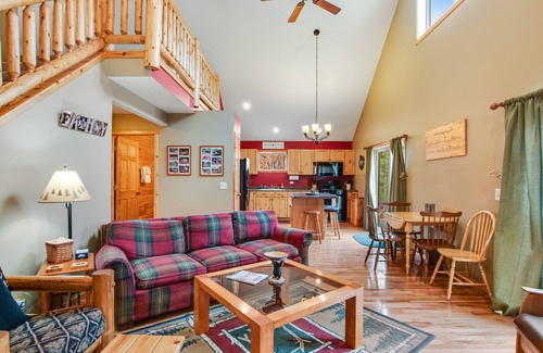 Nekoosa Cabin | Wilderness retreat near the lake with firepit, grill, large deck - dog friendly
