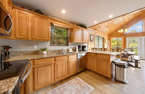 Lakeside Estates Cabin | "Wildwood" Private Hot Tub & Dock near Jumping Bridge