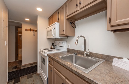 Thayerville Condo | Will O' The Wisp 208B: Lakefront One Bedroom Condo with 2 Patios!