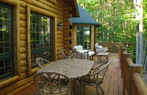 Bellaire House | Winter-Summer-Wonderland! Luxury Log Home Shanty Creek Resort