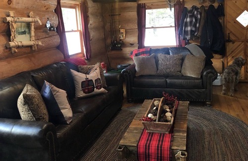 Goodman Cabin | Wisconsin log cabin: Beautiful, private, & on ATV trails along Peshtigo River