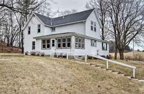 Merrimac House | Wisconsin River Valley Farmhouse Fire Pit and View