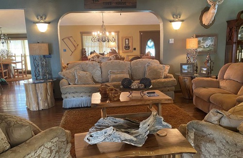 Tunica Cabin | With most of the furniture custom made, it's a great place to relax and enjoy.