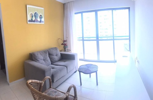 Itaigara Apartment | Wonderful bedroom and living room in Pituba/Itaigara
