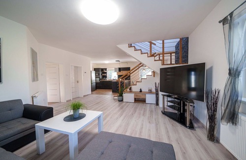 Prague 11 House | Wonderful private villa for 8 guests with WIFI, private pool, TV and patio