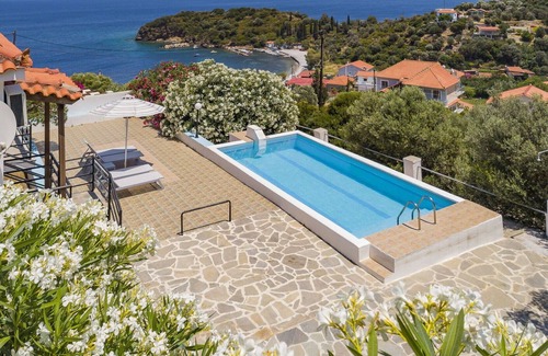 Samos Town Villa | Wonderful private villa with A/C, WIFI, private pool, TV, terrace, panoramic view and parking