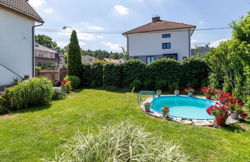 Revnice House | Wonderful villa for 4 guests with WIFI, private pool, TV, patio and parking