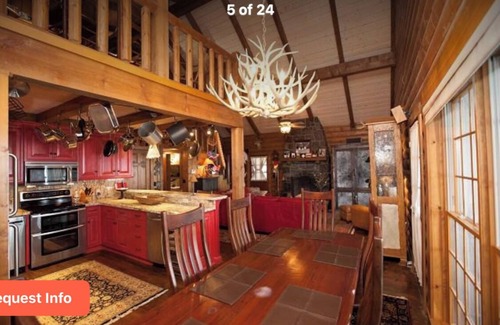 Tia Juana Cabin | Wonderful wood lodge with 200’ lakefront. Dock Well appointed and stocked.