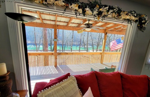 Battletown Cabin | Wondering Woods Riverfront Cabin-Private Boat Ramp and Dock
