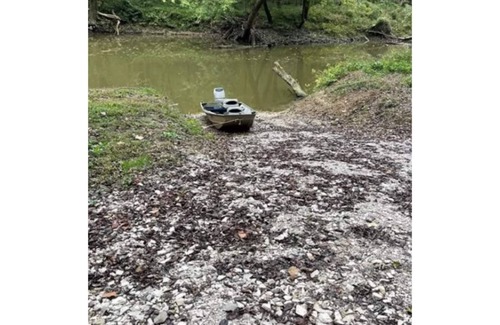 Battletown Cabin | Wondering Woods Riverfront Cabin-Private Boat Ramp and Dock