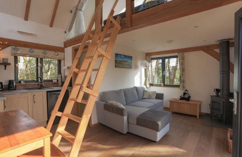 Alfriston Cabin | Woodland Cabin Retreat in Alfriston - hot tub