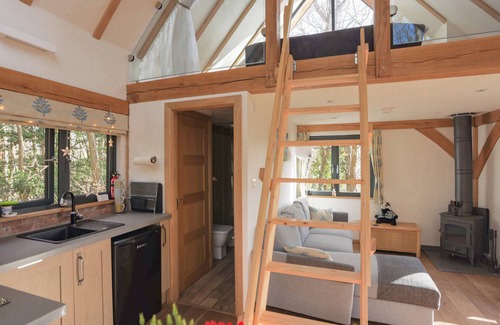 Alfriston Cabin | Woodland Cabin Retreat in Alfriston - hot tub