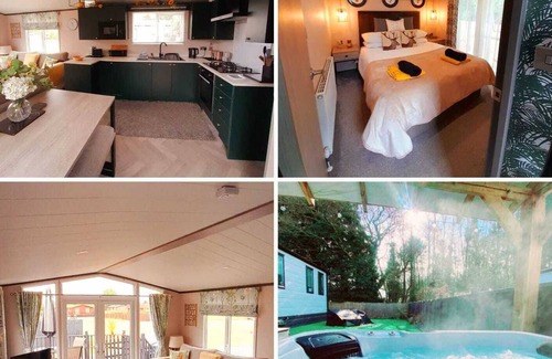 Fangfoss Cabin | Woodland Lodge A Beautiful 2 Bedroom Lodge ,hot tub ,garden Area ,pet Friendly