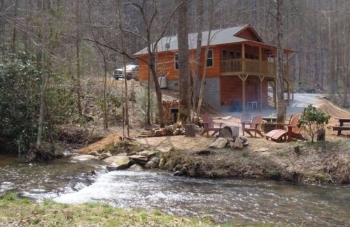Robbinsville Cabin | Yellow Creek Cabin, Secluded, on Creek, N.C. Trout Stream, near Fontana