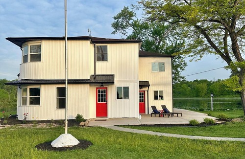 Benton Harbor House | Your own private island, Foot Bridge to island. 360 views see sunrise & sunset