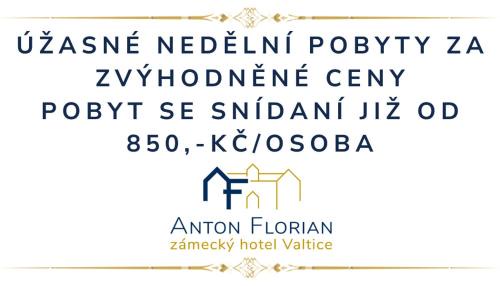 Valtice Hotel | Zámecký Hotel ANTON FLORIAN
