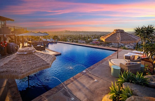 Mount Helix House | Zen Hilltop Resort: Heated Infinity Pool, Spa, 360° SoCal Views
