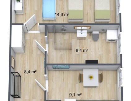 Volkmarsdorf Apartment | Zollikof Aparts - Sauna & Studioapartments