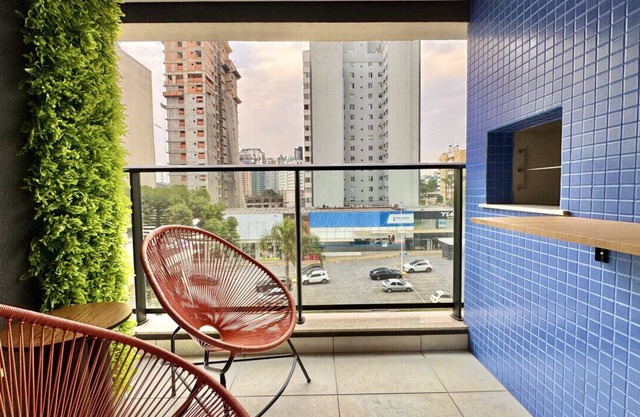 1 bedroom, balcony and barbecue next to Barigui