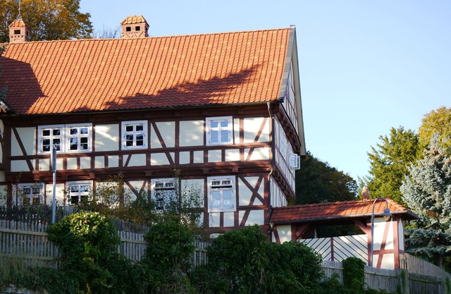 125m² vacation apartment below the castle, with a view over the Harz foreland
