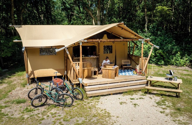 2-4-person safari tent in the holiday park Landal Gooise Heide